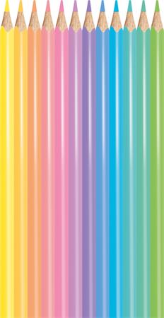 Színes ceruza készlet, háromszögletű, MAPED "Color`Peps Pastel", 12 különböző pasztell szín
