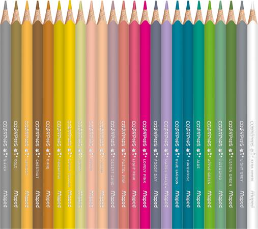 Színes ceruza készlet, háromszögletű, MAPED "Color`Peps Star", 72 különböző szín