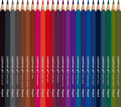 Színes ceruza készlet, háromszögletű, MAPED "Color`Peps Star", 72 különböző szín