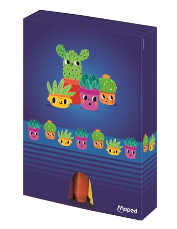 Filctoll készlet, 3,7 mm, kimosható, dobozos, MAPED „Color`Peps Long Life 2”, 12 különböző szín