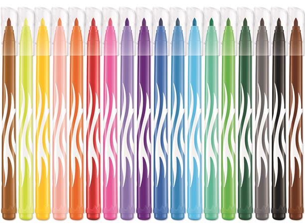 Filctoll készlet, 2,8 mm, kimosható, MAPED "Color`Peps Jungle", 18 különböző szín