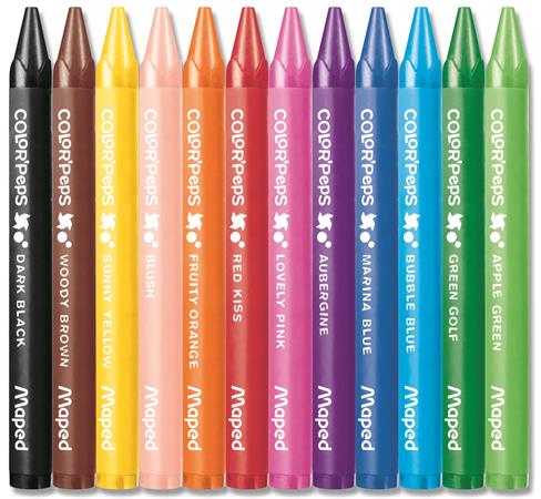 Zsírkréta, MAPED "Color`Peps Wax", 12 különböző szín