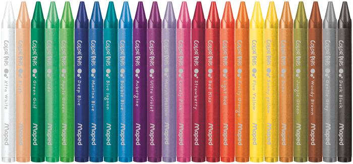 Zsírkréta, MAPED "Color`Peps Wax", 24 különböző szín