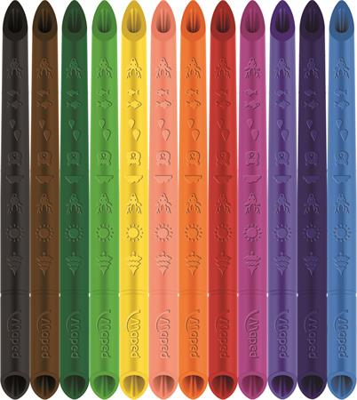 Színes ceruza készlet, háromszögletű, MAPED "Color`Peps INFINITY", 12 különböző szín