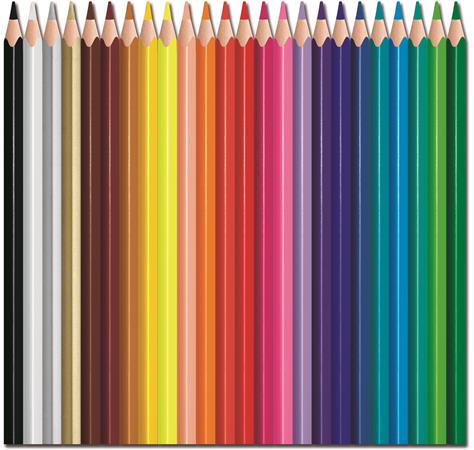 Színes ceruza készlet, háromszögletű, MAPED "Color`Peps Strong", 24 különböző szín