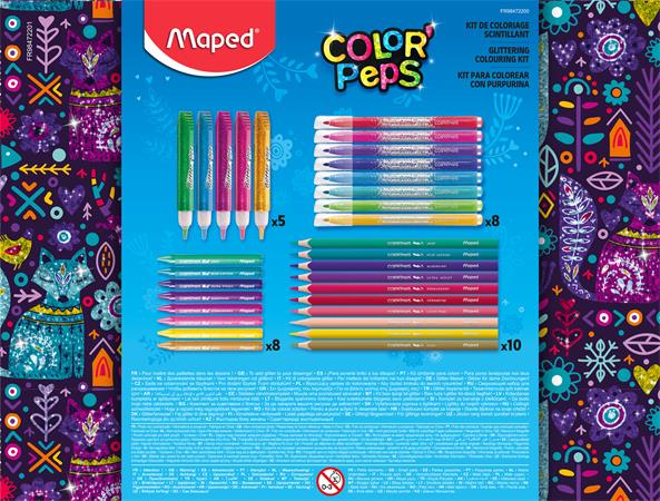Csillámos színező készlet, MAPED "Color`Peps", 31 darabos
