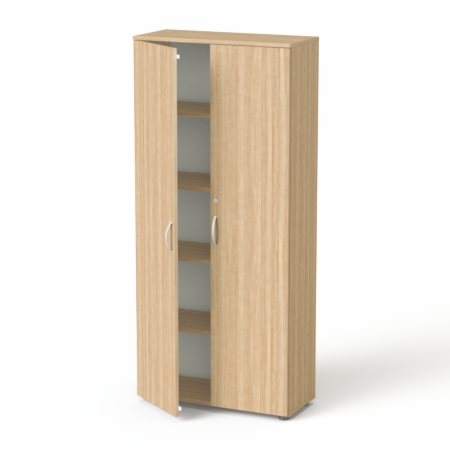 Szekrény, 5 rendező magas, kétajtós, polcokkal, MAYAH "Freedom SV-01", kőris