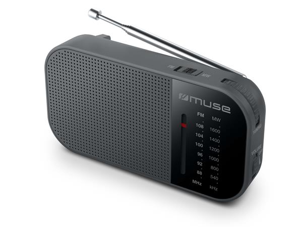 Rádió, hordozható, MUSE, "M-025R", fekete