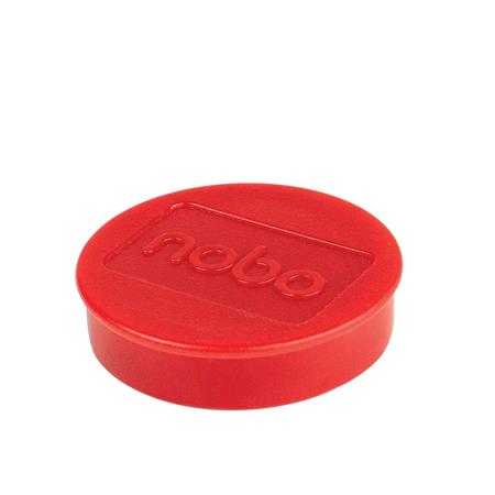 Korong mágnes, fehértáblához, 38 mm, 4 db, NOBO, piros