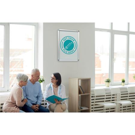 Posztertábla, fali, A3 méret, alumínium keret, NOBO