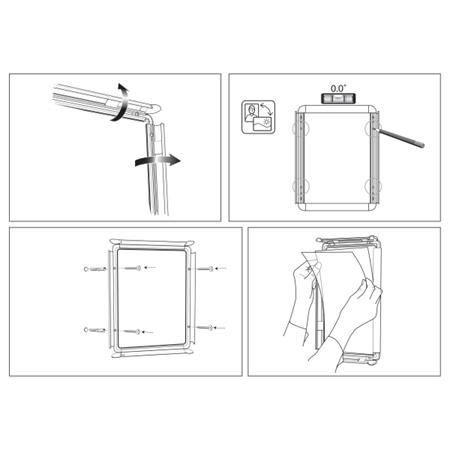 Posztertábla, fali, A3 méret, alumínium keret, NOBO