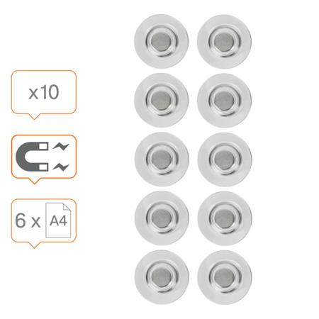 Erős mágnes, 10 db, "Diamond " táblákhoz, NOBO, átlátszó