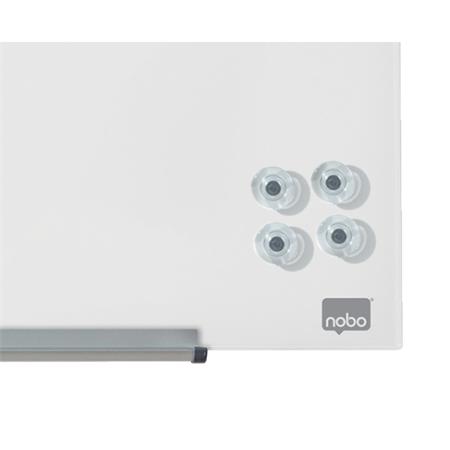 Erős mágnes, 4 db, üvegtáblákhoz, NOBO, átlátszó