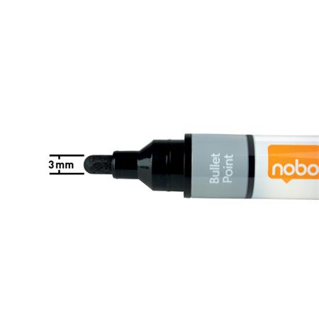 Üvegtábla marker, NOBO, fekete