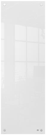Üzenőtábla, üveg, fali, keskeny, 30x90 cm, NOBO "Home", fehér