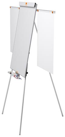 Flipchart tábla, mágneses felület, 2 db segédkarral, NOBO "Essentials", fehér