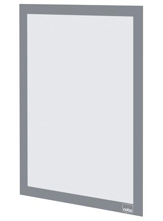 Posztertábla, fali, A4 méret, műanyag keret, 2 db, NOBO, ezüst