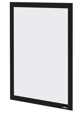 Posztertábla, fali, A4 méret, műanyag keret, 2 db, NOBO, fekete