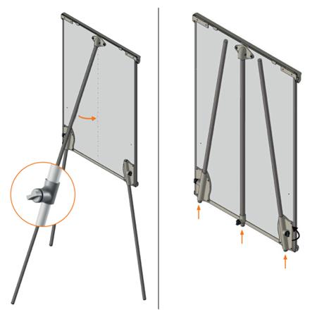 Flipchart tábla, mágneses felület, 70x100 cm, EcoLabel, NOBO "Premium Plus", fehér