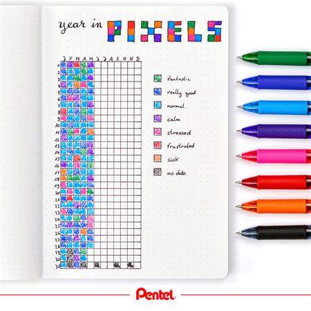 Zseléstoll, 0,35 mm, nyomógombos, PENTEL "EnerGelX BL107", világoskék