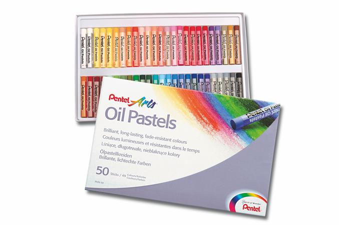 Olajpasztell kréta, PENTEL, "Arts", 50 különböző szín