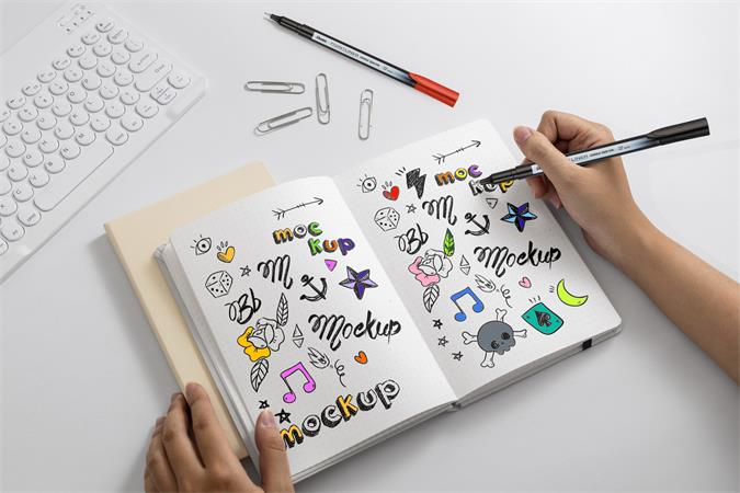 Tűfilc készlet, 0,4 mm, PENTEL "Pointliner", 12 különböző szín