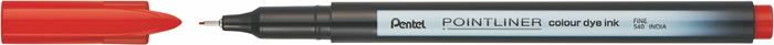 Tűfilc, 0,4 mm, PENTEL "Pointliner", piros