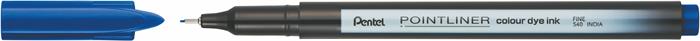 Tűfilc, 0,4 mm, PENTEL "Pointliner", sötétkék