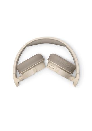Fejhallgató, vezeték nélküli, Bluetooth 5.3, PHILIPS "TAH3209", bézs