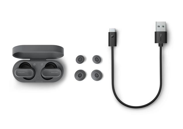 Fülhallgató, TWS vezeték nélküli, Bluetooth 5.3, PHILIPS "TAT3509", szürke