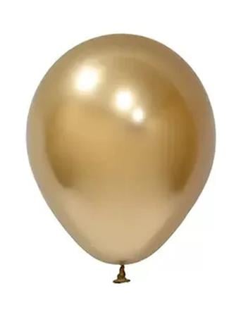 Léggömb, 30cm, "Balonevi", króm arany