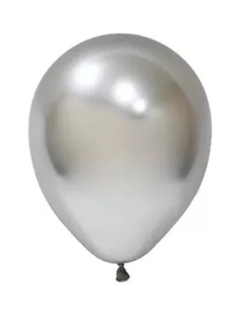 Léggömb, 30cm, "Balonevi", króm ezüst