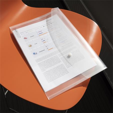 Irattartó tasak, A4+, PP, patentos, RAPESCO "Eco", áttetsző