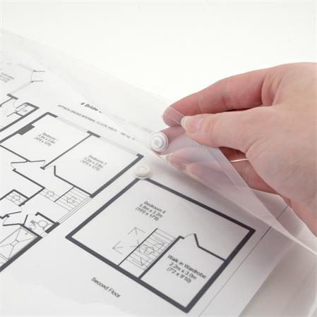 Irattartó tasak, A4+, PP, patentos, RAPESCO "Eco", áttetsző