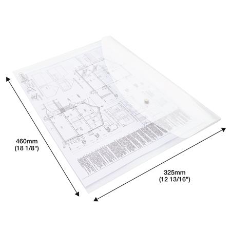 Irattartó tasak, A3, PP, patentos, RAPESCO "Eco", áttetsző