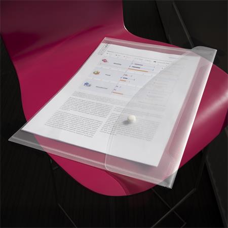 Irattartó tasak, A3, PP, patentos, RAPESCO "Eco", áttetsző