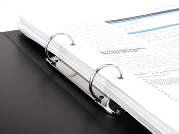 Gyűrűs könyv, 2 gyűrű, 38 mm, A4, PP, RAPESCO "Eco GRS Recycled", fekete