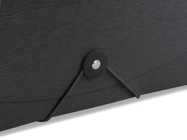 Harmonikamappa, A4, PP, 13 rekeszes, RAPESCO "Eco GRS Recycled", matt fekete