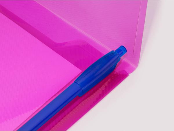 Irattartó tasak, DL, patentos, RAPESCO "Eco GRS Recycled", áttetsző vegyes színek