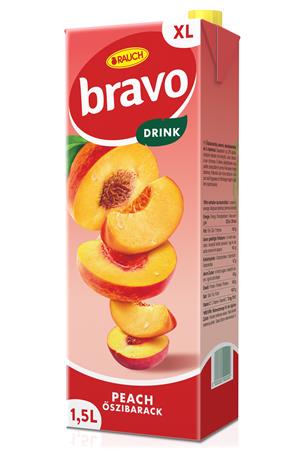 Gyümölcsital, 25%, 1,5 l, RAUCH "Bravo", őszibarack