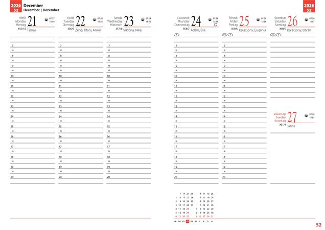 Tanári zsebkönyv, heti, 2026/2027 tanév, REALSYSTEM, stukkó
