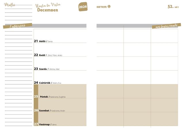 Hallgatói zsebkönyv, heti, 2026/2027 tanév, REALSYSTEM, pagoda