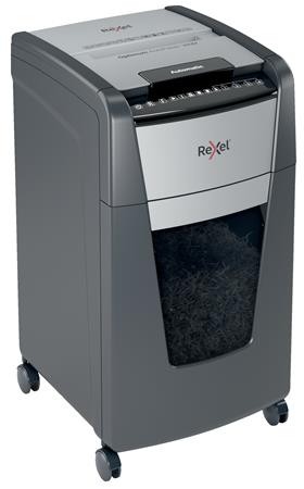 Iratmegsemmisítő, mikrokonfetti, 300 lap, REXEL, "Optimum AutoFeed+ 300M"