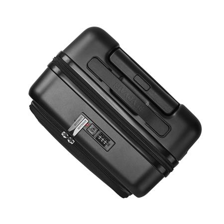 Utazóbőrönd, keményfedelű, 35x55x22 cm, RIVACASE "Clark 8180", fekete