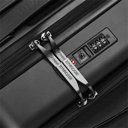 Utazóbőrönd, keményfedelű, 35x55x22 cm, RIVACASE "Clark 8181", fekete