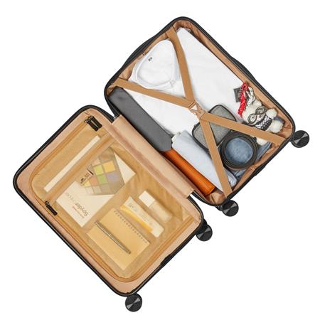 Utazóbőrönd, keményfedelű, 35x55x22 cm, RIVACASE "Clark 8181", fekete