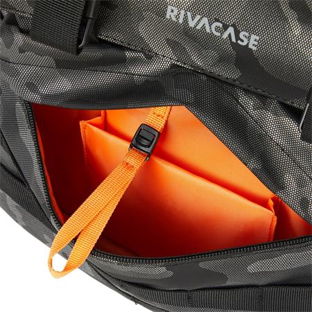 Notebook hátizsák, 15,6", rolltop, 15L, RIVACASE "7621 Sherwood", szürke-terepminta