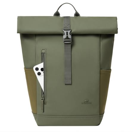 Notebook hátizsák, 14", 17L, rolltop, RIVACASE "Eden ECO 7826", olivazöld