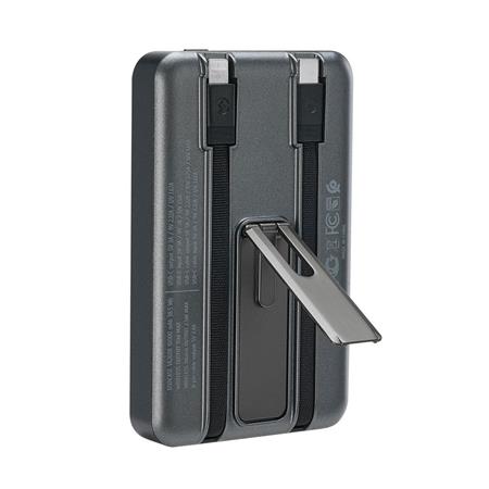 Hordozható akkumulátor, mágneses (vezeték nélküli), 10000mAh, RIVACASE "VA2608"