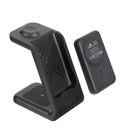 Töltőállomás, vezeték nélküli, mágneses, 5000mAh, RIVACASE "VA4917"